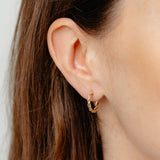 9ct Two Tone Gold Silverfilled Twist Tube 3/4 Hoop Earrings