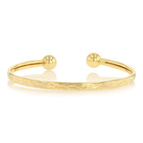 9ct Yellow Gold Silverfilled Patterned Torque Bangle