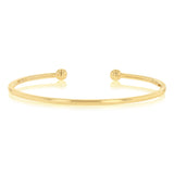 9ct Yellow Gold Silverfilled Square Tube Torque Bangle