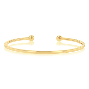 9ct Yellow Gold Silverfilled Square Tube Torque Bangle