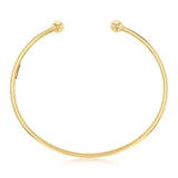 9ct Yellow Gold Silverfilled Square Tube Torque Bangle