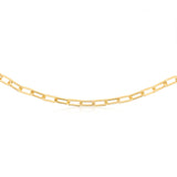 9ct Yellow Gold Silver Filled Paperclip 45cm Chain