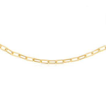 9ct Yellow Gold Silver Filled Paperclip 45cm Chain