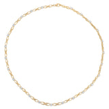 9ct Yellow Gold Silver Filled Cubic Zirconia Infinity 45cm Chain