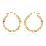 9ct Yellow Silverfilled Fancy Mesh Hoop Earrings