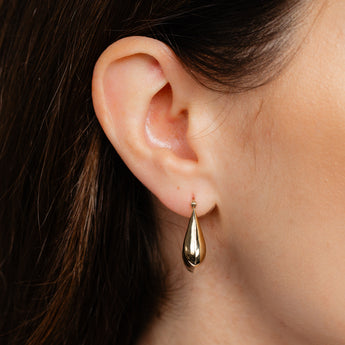 9ct Yellow Gold Silverfilled Chunky Hoop Earrings