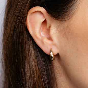 9ct Yellow Gold Silverfilled Teardrop Stud Earrings