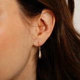 9ct Yellow Gold Silverfilled Dicut Drop Earrings