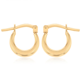 9ct Yellow Gold Silverfilled Creole Hoop Earrings
