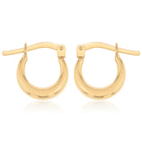 9ct Yellow Gold Silverfilled Creole Hoop Earrings