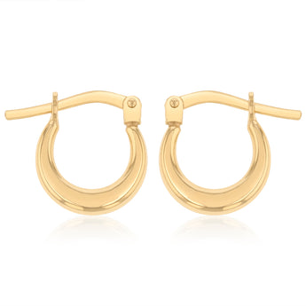 9ct Yellow Gold Silverfilled Creole Hoop Earrings