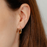 9ct Yellow Gold Silverfilled Fancy Creole Hoop Earrings