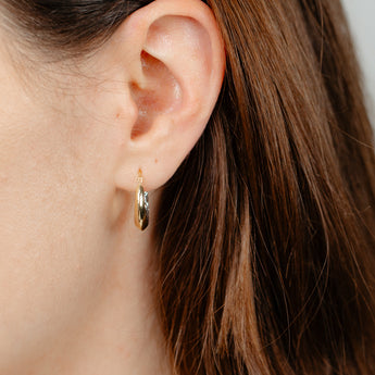9ct Two Tone Gold Silverfilled Fancy Creole Hoop Earrings