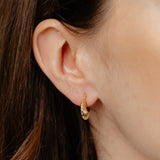 9ct Yellow Gold Silverfilled Chunky Creole Hoop Earrings