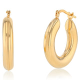 9ct Yellow Gold Silverfilled Hoop Earrings