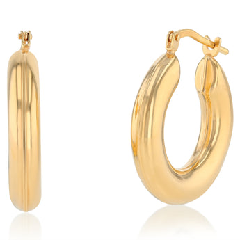 9ct Yellow Gold Silverfilled Hoop Earrings