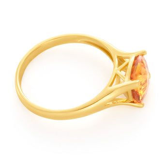 9ct Yellow Gold 2ct Cushion Cut Citrine Ring