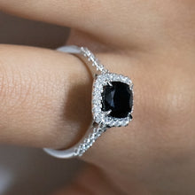 Load image into Gallery viewer, 18ct White Gold 1.70ct Natural Sapphire and Diamond Ring