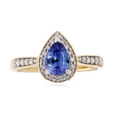 9ct Yellow Gold 0.75ct Tanzanite and 0.20 Carat Diamond Ring