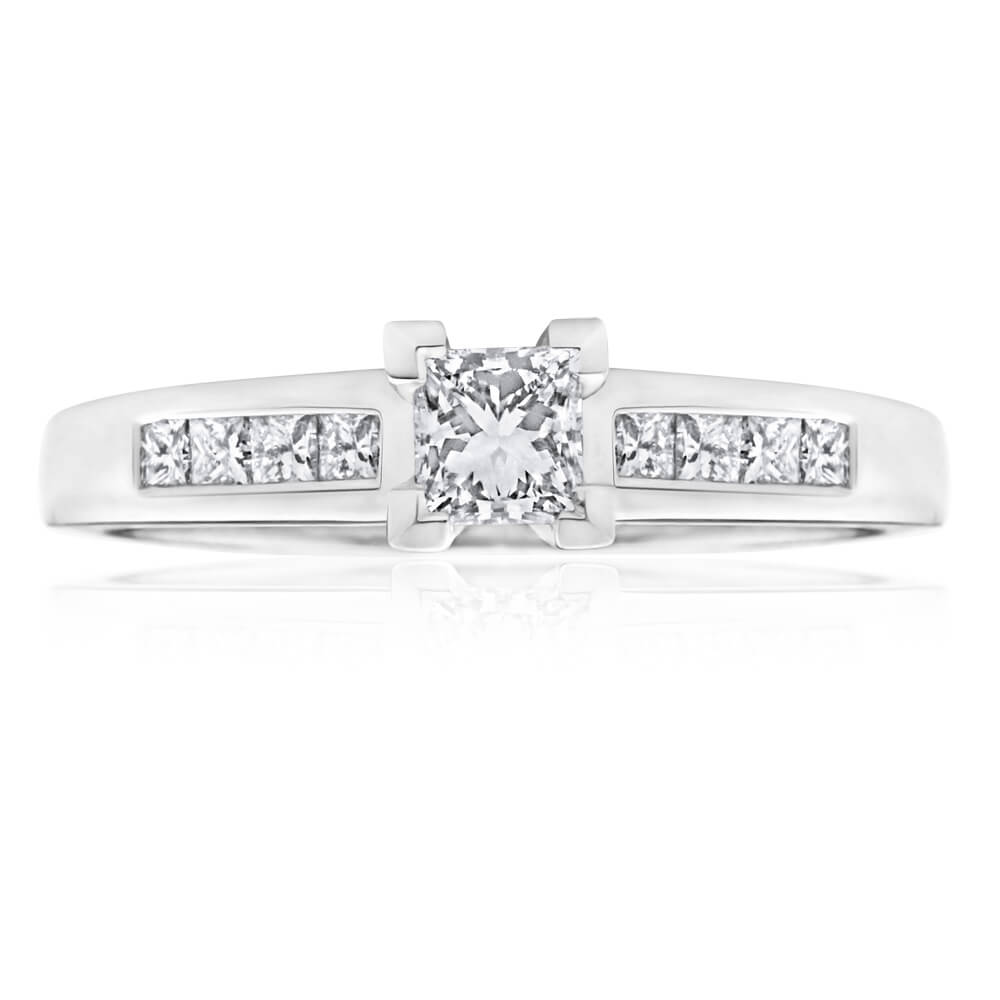 18ct White Gold 'Ariel' Ring With 0.62 Carats Of Diamonds