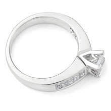 Load image into Gallery viewer, 18ct White Gold 1.00 Carat Diamond Solitaire Fancy Ring
