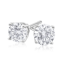 Load image into Gallery viewer, 18ct White Gold Stud Earrings With 1 Carat Of Diamonds