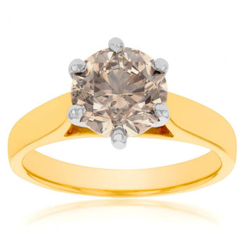 18ct Yellow Gold 2.00 Carat Australian Diamond Solitaire