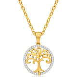 9ct Yellow Gold Diamond Pendant Set with 50 Brilliant Diamonds