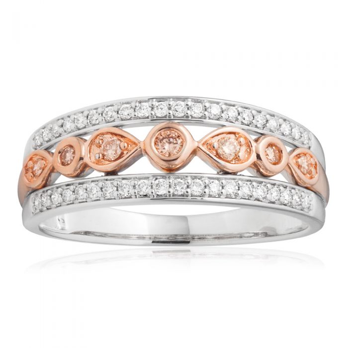 Pink Diamond 9ct Rose Gold Diamond Ring