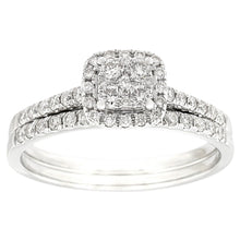 Load image into Gallery viewer, 9ct White Gold 0.50 Carat Bridal Set With 52 Brilliant Diamonds