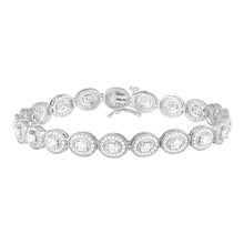 Load image into Gallery viewer, 9ct White Gold 18.5cm Oval Shaped Bracelet With 2.00 Carats of Diamonds