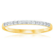 Load image into Gallery viewer, 9ct Yellow Gold Eternity Ring with 13 Diamonds