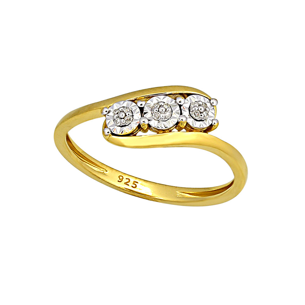 9ct Yellow Gold Diamond Ring with 12 Brilliant Diamonds Grahams Jewellers