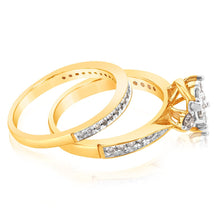 Load image into Gallery viewer, 9ct Yellow Gold 3/5 Carat Diamond Bridal Ring Set