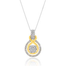 Load image into Gallery viewer, 9ct White and Yellow Gold Diamond Penadant