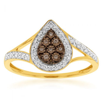 9ct Yellow Gold Western Australian Diamond Ring