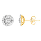 9ct Yellow Gold 1/2 Carat Diamond Stud Earrings