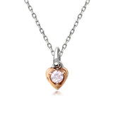 Pink Kimberley Diamond 18ct Rose and White Gold Pink Diamond Heart Pendant