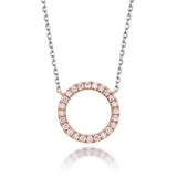 Pink Kimberley Diamond 18ct Rose & White Gold 1/5 Carat Circle of Life Pendant