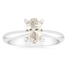 Load image into Gallery viewer, 18ct White Gold Diamond Ring With 1 Carat Oval Diamond