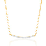 9ct Yellow Gold 42cm Chain with 12 Diamonds