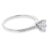 18ct White Gold 1.10 Carat Solitaire with 1.00 Carat Certified Centre Diamond