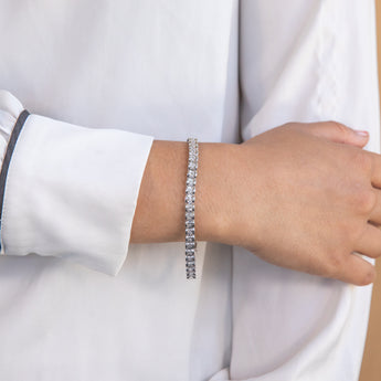 Sterling Silver 1/2 Carat Diamond 19.5cm Tennis Bracelet