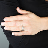 9ct Yellow Gold 1/2 Carat Diamond Bridal 2-Ring Set with Heart Shape Cluster
