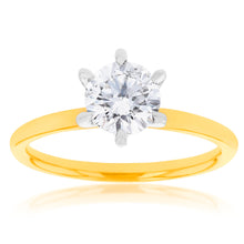 Load image into Gallery viewer, 18ct Yellow Gold 1.00 Carat Diamond Solitaire Ring