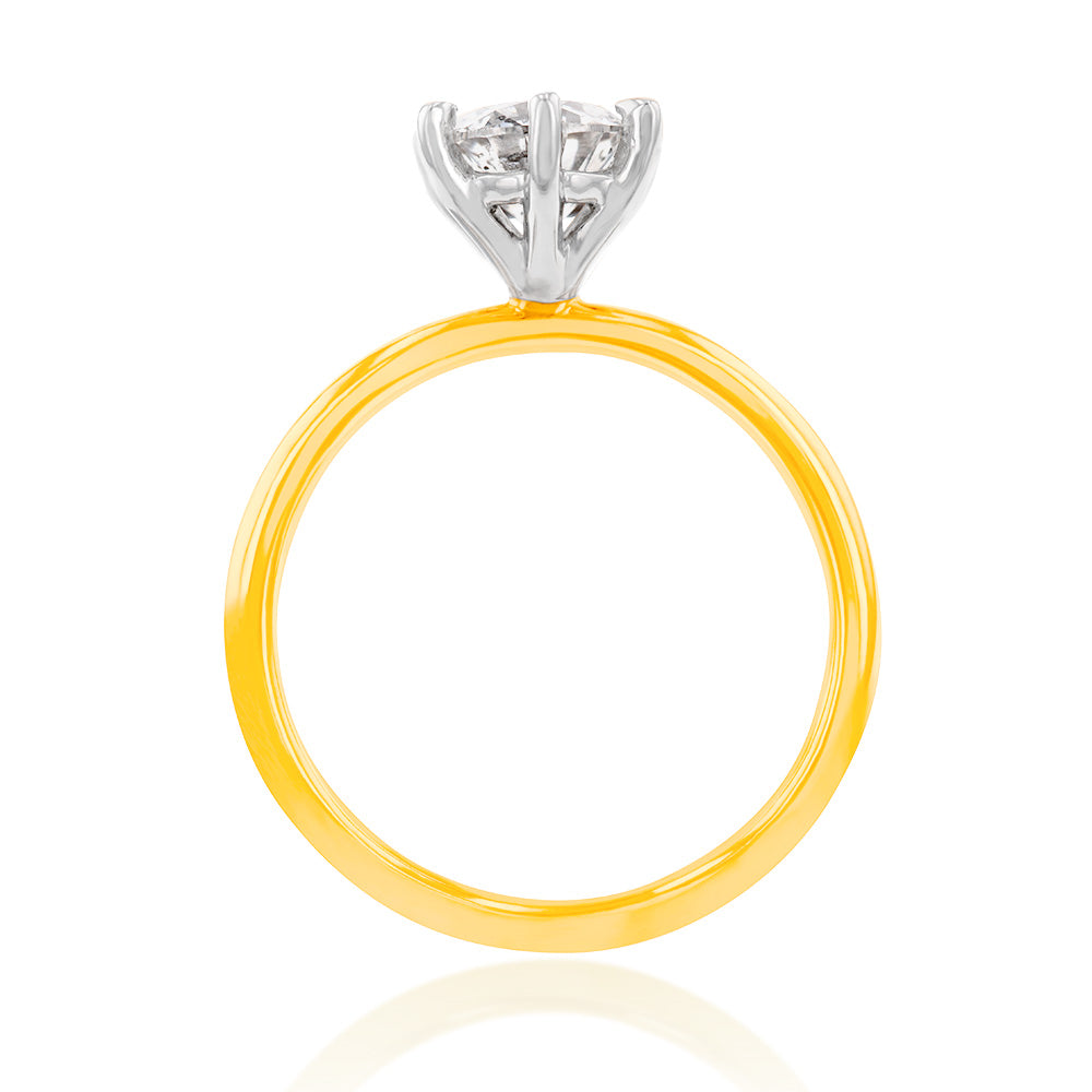 18ct Yellow Gold 1.00 Carat Diamond Solitaire Ring