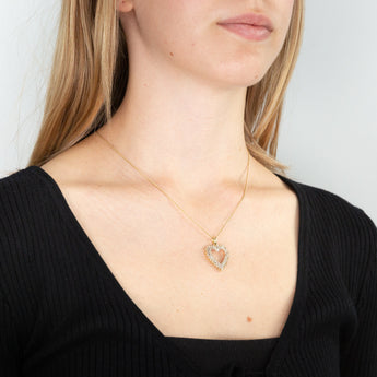 9ct Yellow Gold 1 Carat Diamond Heart Pendant