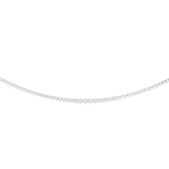 14ct White Gold 3 Carats Diamond Necklace with 157 Brilliant Diamonds 43cm length