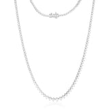 14ct White Gold 5 Carat Diamond Necklace with 139 Brilliant Diamonds 43cm