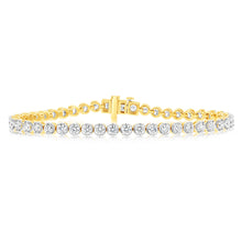 Load image into Gallery viewer, 14ct Yellow Gold 3.80Carats Diamond Tennis Bracelet With 46 Brilliant Diamonds 17.5cm